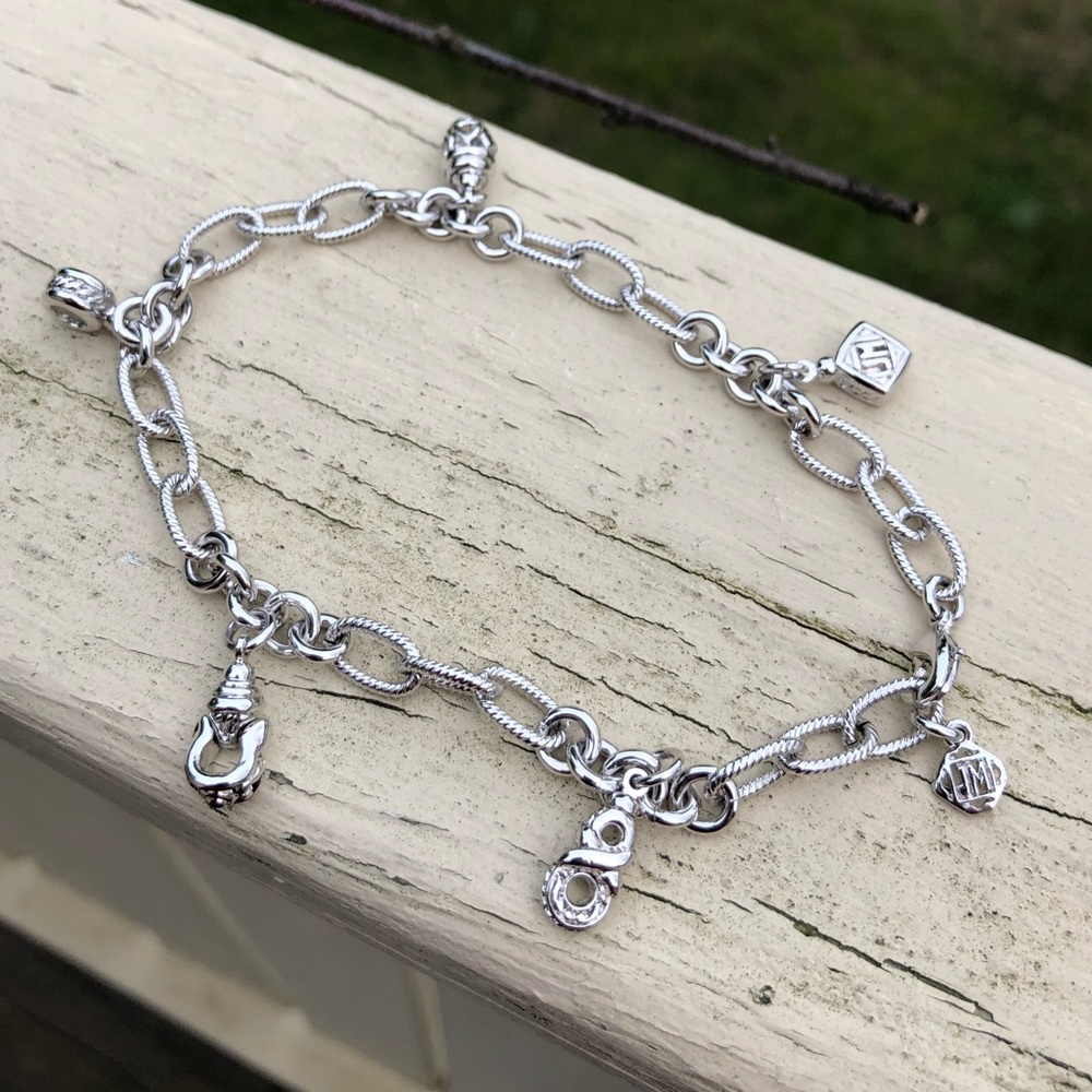 John Medeiros Rhodium Charm Anklet